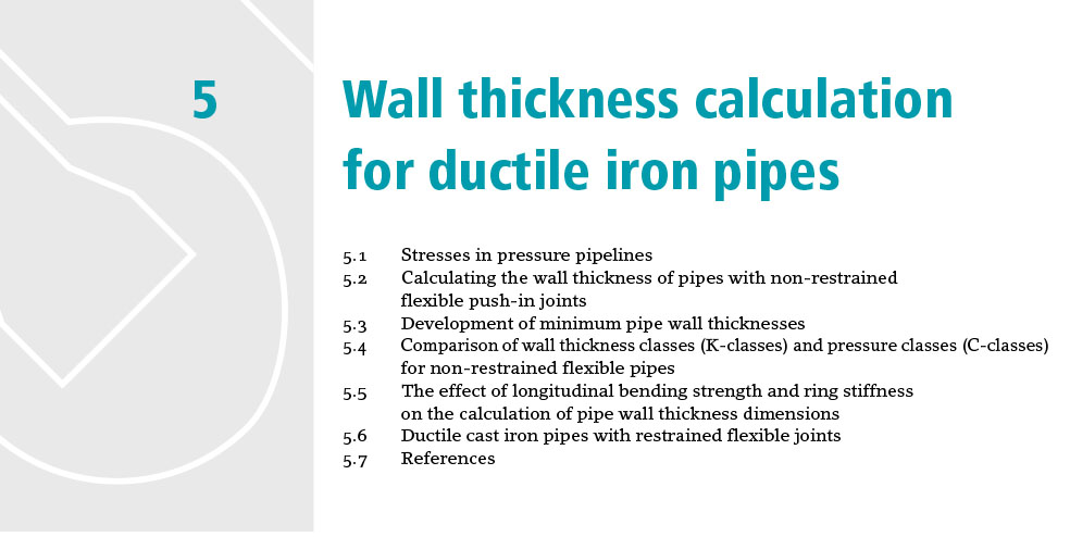 Ductile Iron Pipe Systems manual: Calculating wall thicknesses for
